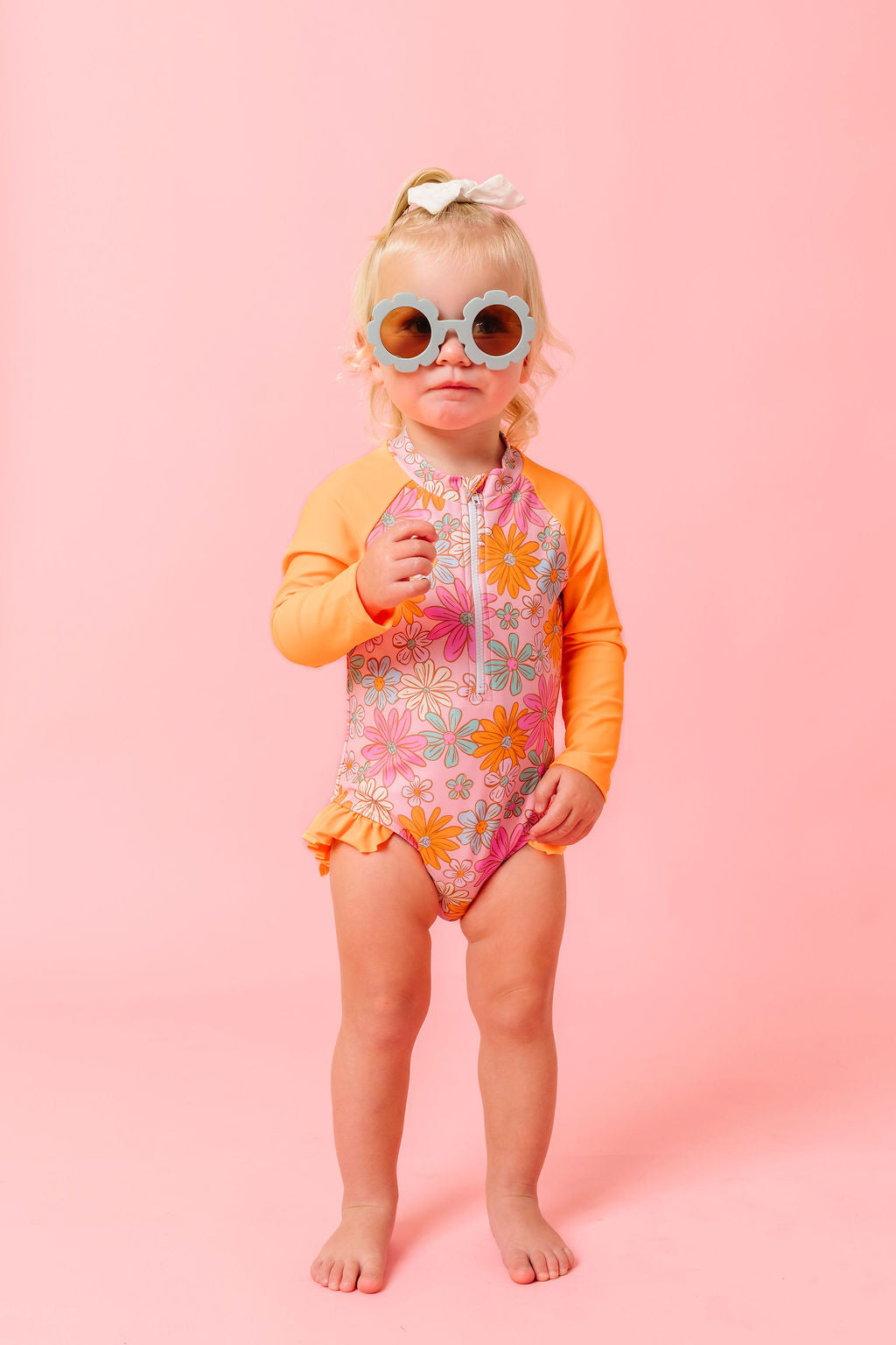 AQUA FLORA RASH GUARD BODYSUIT