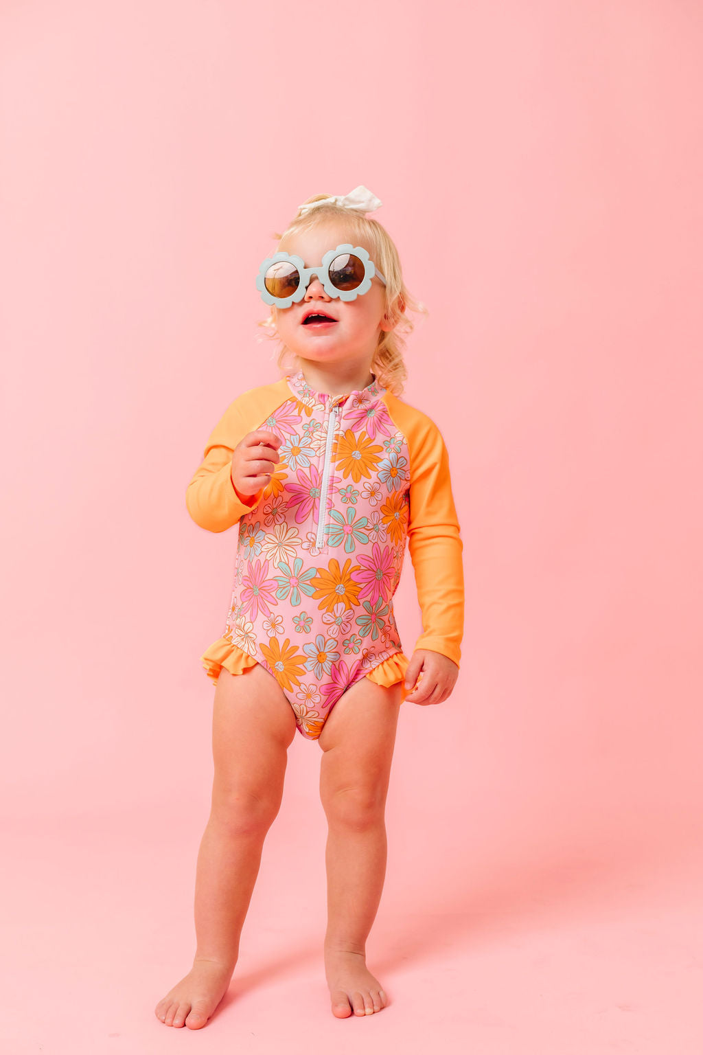AQUA FLORA RASH GUARD BODYSUIT