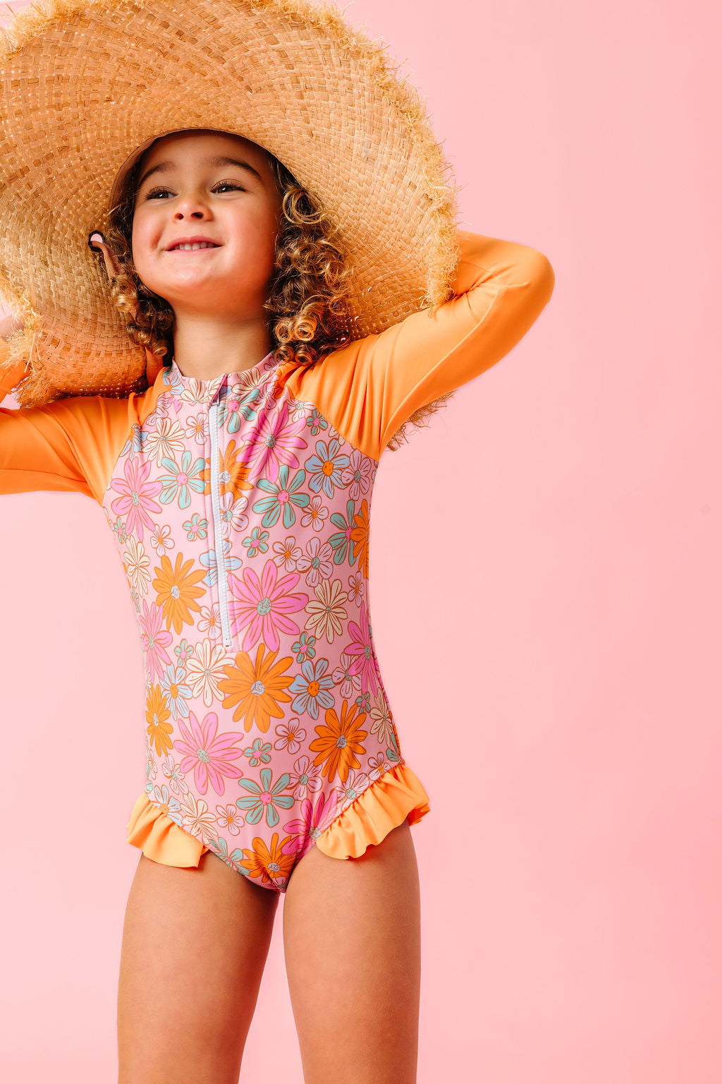 AQUA FLORA RASH GUARD BODYSUIT