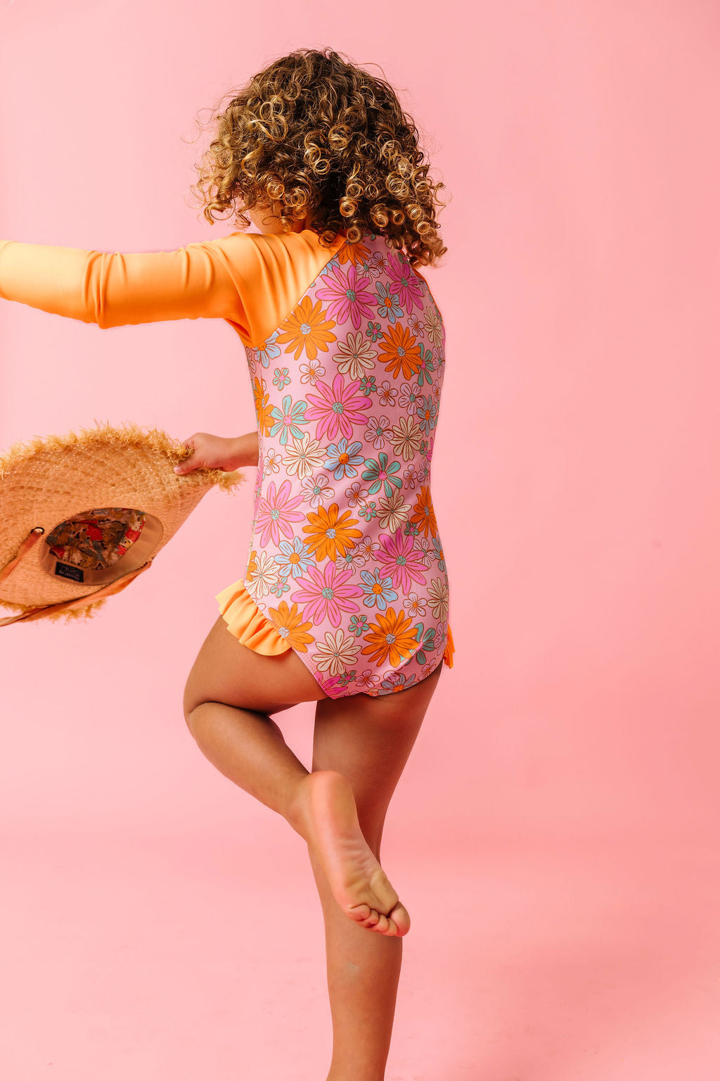 AQUA FLORA RASH GUARD BODYSUIT