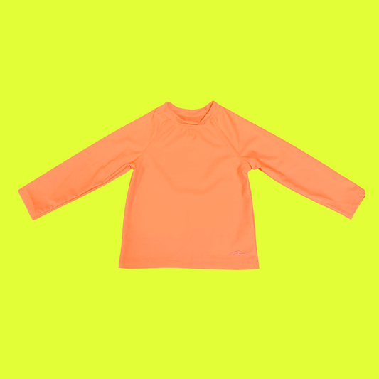 ORANGE BRITE RASH GUARD