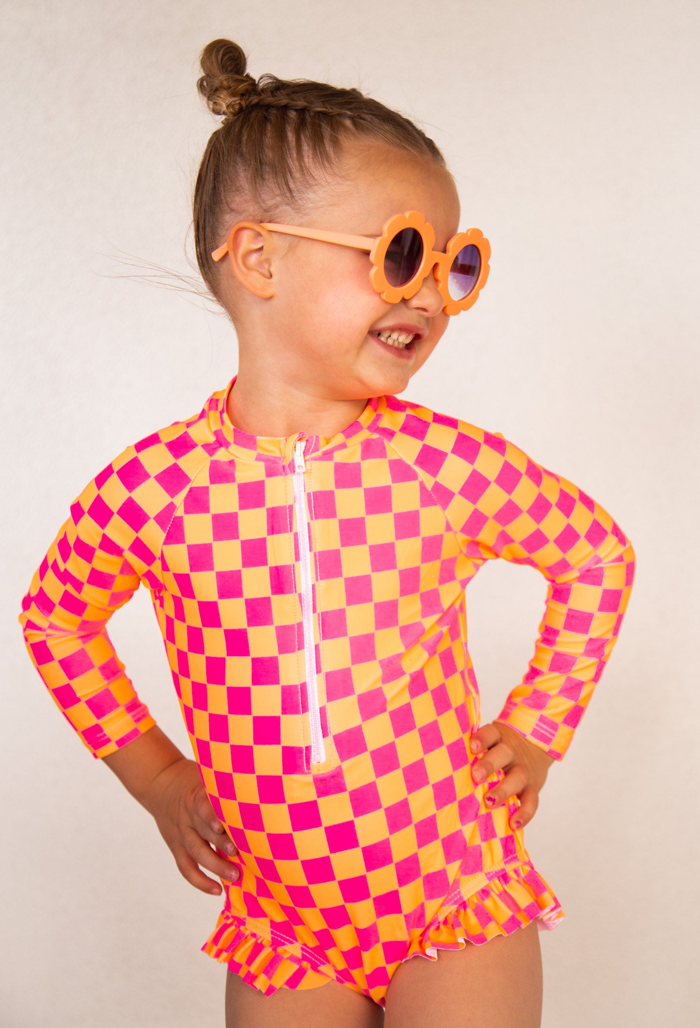 PEACHY PUNCH RUFFLE RASH GUARD
