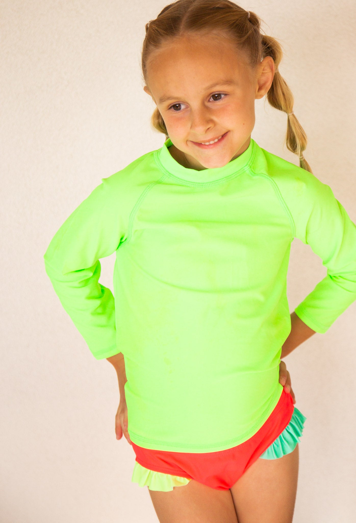 ELECTRIC GREEN RASH GUARD
